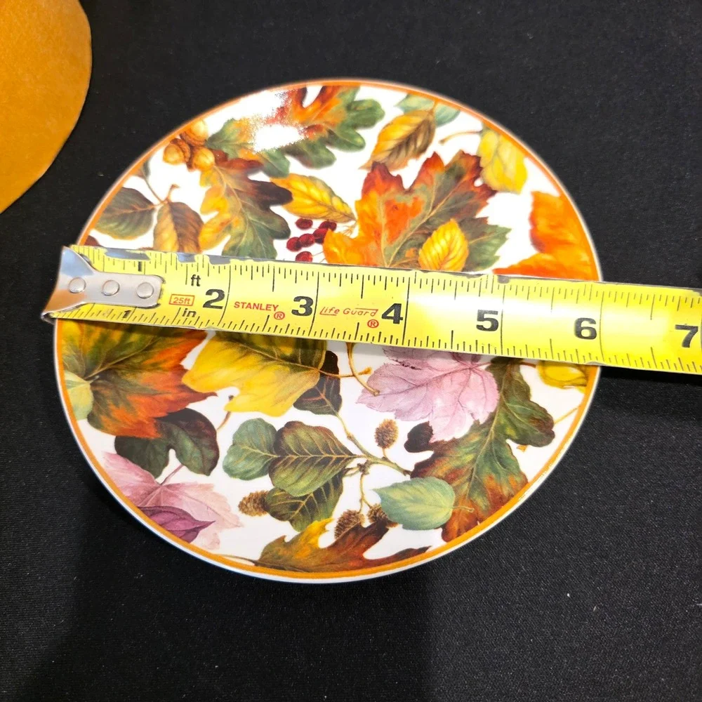 Autumn Leaf Plates Pamela Gladding Canape Plates Santa Barbara Design Set of 6